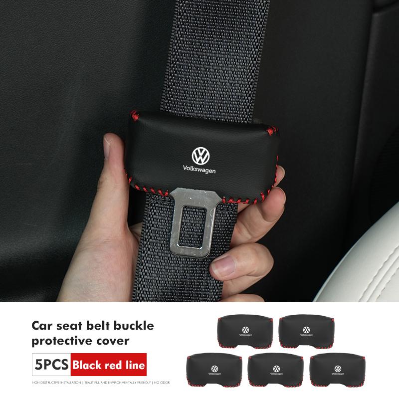 Car Seat Belt Buckle Anti-scratch Protector Cover Accessories For Volkswagen VW Scirocco Jetta Beetle Golf 4 5 6 Passat Polo B5 zg7