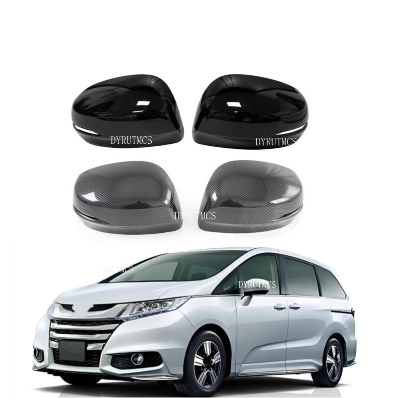 Car Rearview Side Mirror Cover Fit For Honda Odyssey 2015 2016 2017 2018-2022 Wing Cap Rear View Case Trim Carbon Fiber Look