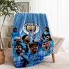 Manchester City FC Print Blanket - Soft & Comfortable, for Bedroom, Travel, Sofa, Home Decoration - Birthday Christmas Gift for Friend