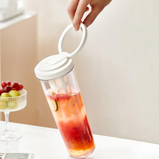 1L Cold Water Kettle Transparent Plastic Jug with Wide Mouth High-capacity Beverage Pot for Water Juice Iced Tea Milk