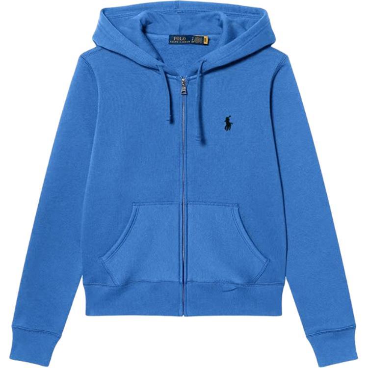 Худи с молнией и длинным рукавом с вышитым логотипом Polo Ralph Lauren для женщин 211951453-018