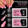 140Pcs Scale Crystal Armor 2 In 1 Nail Forms for Salon Quality Rapid Extension at Home