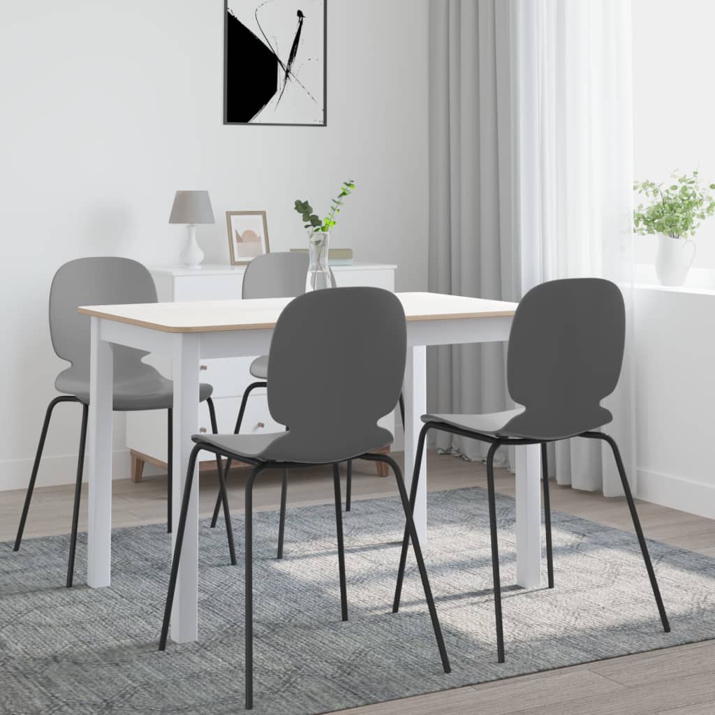 Dining Table White and Brown 114 x 71 x 75 cm Solid Rubberwood