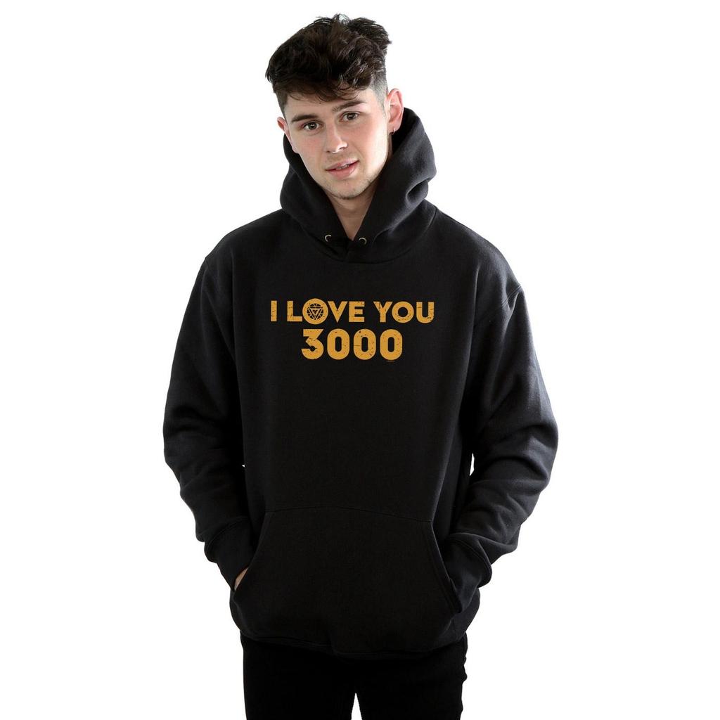 Marvel Mens Avengers Endgame I Love You 3000 Arc Reactor Hoodie