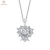 100% серебро 925 пробы VVS1 3EX D Цвет 2CT 8 мм в форме сердца настоящий муассанит с бриллиантом драгоценный камень сверкающий кулон ожерелье ювелирные изделия GRA