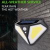 COB LED Solar Light Built In Battery Outdoor Wall Lamp Powered Sunlight Waterproof Motion Sensor Street Light Garden Decoration