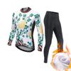 Winter Fleece Riding Bicycle Jerseys Cycling Clothing Set Keep Warm Women Long Sleeve Bicycle Clothes Suit