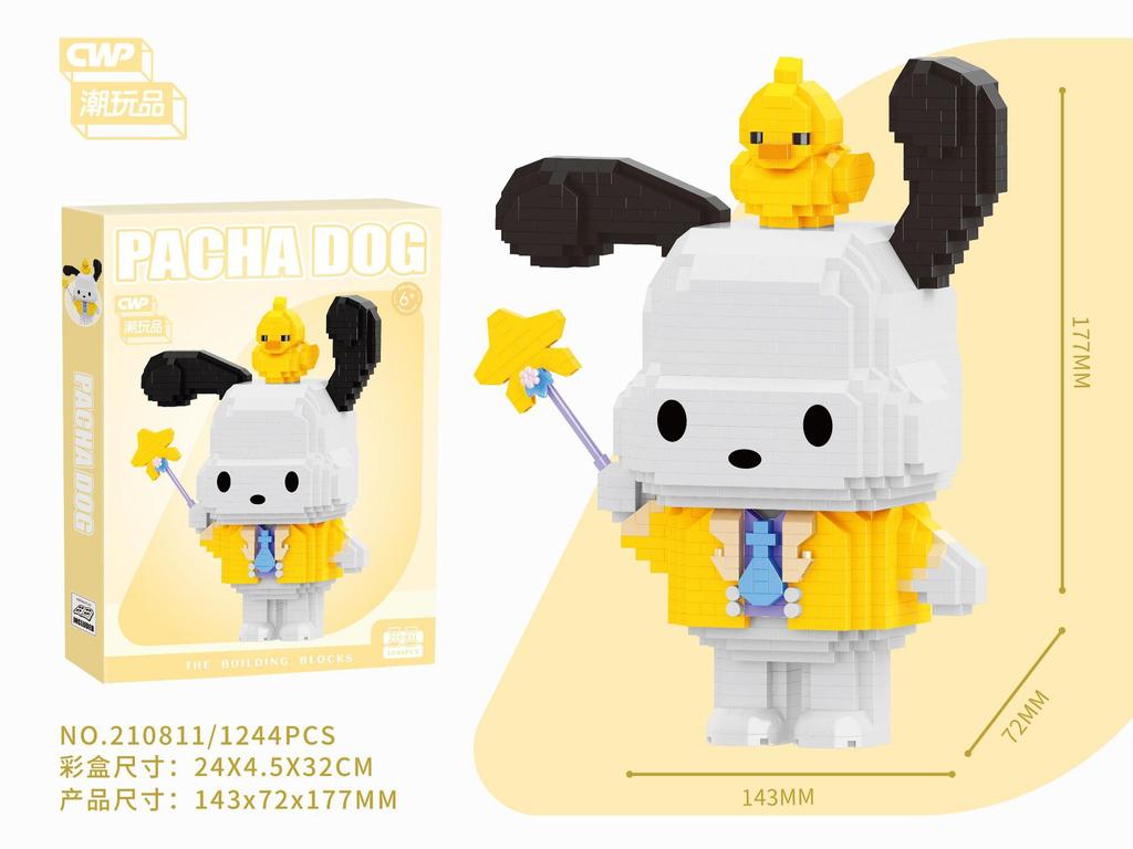 Sanrio Куроми Микро Строительные Блоки Почако Синнаморолл Мелоди Собранная Модель Мини Кирпичные Фигурки Игрушки Для Детей Рождественский Подарок