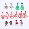 Универсальные рождественские серьги: Чулок, Олень, Снежинка, Санта Клаус Подвесные украшения для женщин
