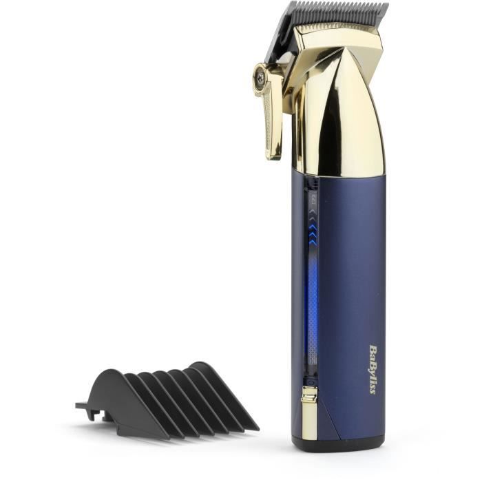 Tondeuse cheveux sans fil - BABYLISS - E992E Super-X Metal - Autonomie 3 h - Edition Gold & Navy