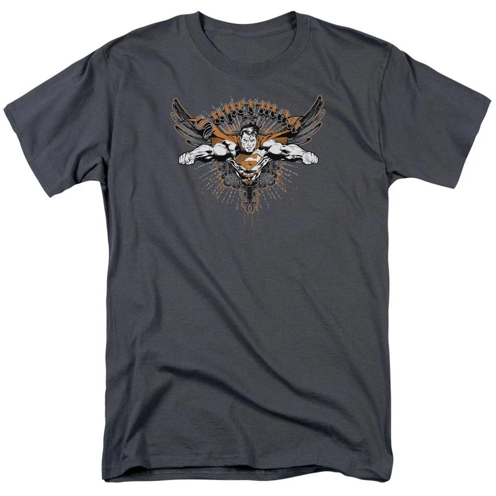 DC Comics - Superman - Take Wing - Unisex Short Sleeve Children's T-shirt - Gray