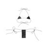 Womens Wet Look Halter Bikini Set High Shine Micro G-string with Adjustable Lace-Up Bra