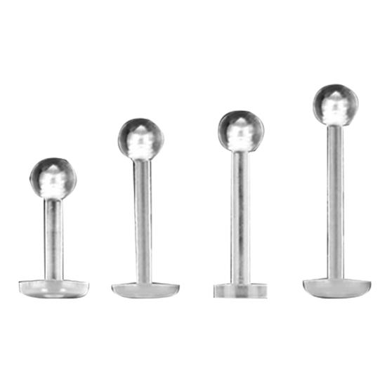 5 шт. унисекс, прозрачное кольцо-гвоздик для уха, круглого носа, подбородка и подбородка