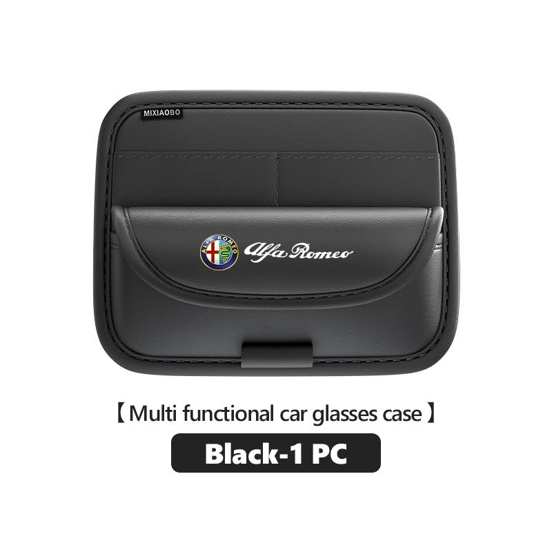 dyway0 2026 Hot Alfa Romeo Car Interior Glasses Case Sunglasses Storage Box Card Organizer Boxs For Alfa Romeo Giulia 147 Mito 156 159