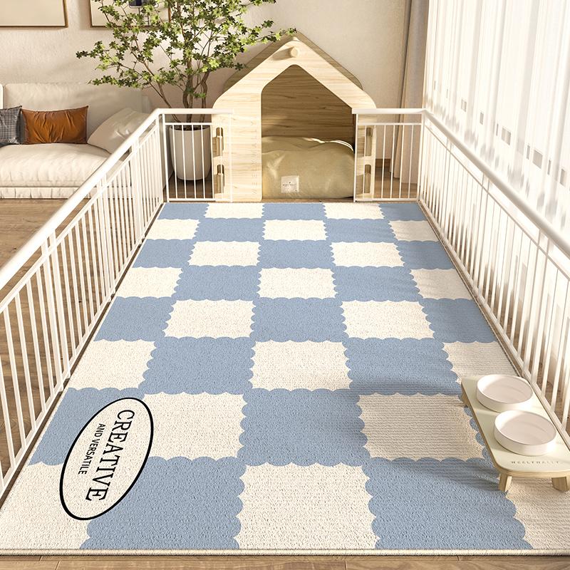 VIKAMA pet Petting Park Floor Mat Enclosure Area Floor Is Waterproof For Dog Food. Easy To Clean And Maintain.