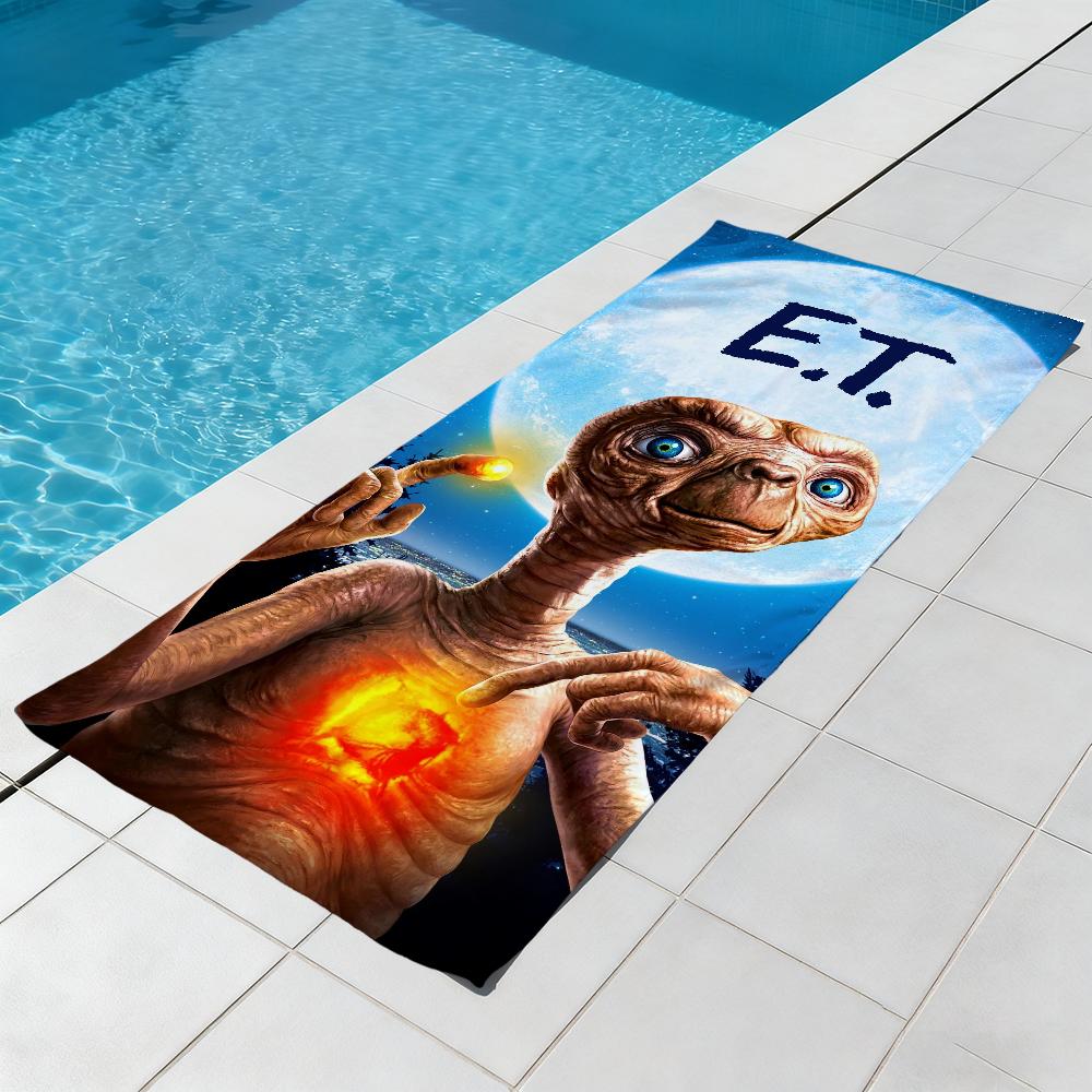 classic movie E-ET-T Towel Large Quick-Drying Microfiber soft Beach Towel for Travel Fitness Sauna Bathing Camping