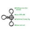 Bearing Barrel Trident Fishhook Connector 3 Way Bearing Swivel Cross Line T-shape Fishing Swivels
