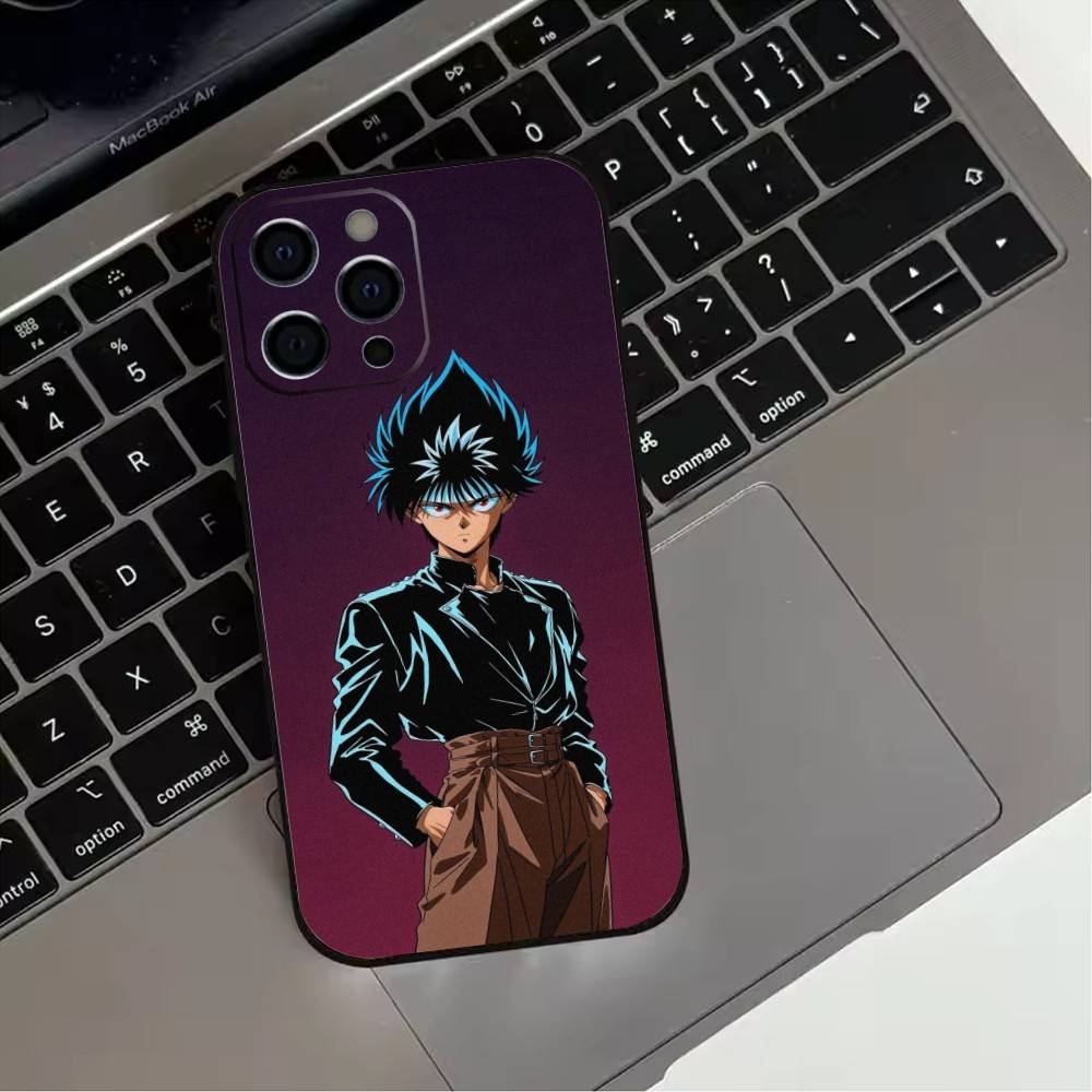 Аниме Y-Yu Yu H-Hakusho крутой Чехол для телефона Для iPhone 17,16,15,14,13,12,11 Plus,Pro Max,XS,Мягкий силиконовый Черный чехол