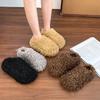 Women's Baotou Plush Slippers Padded Warm Winter Thick Bottom Heightened Home Slippers Casual Walking Indoor Shoes Snow Cotton Slippers