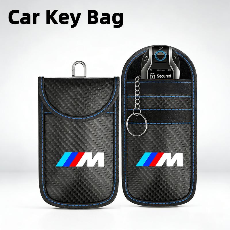 BBIS5 Car Key Case Signal Blocker Bag RFID Shielding Pocket Key Protector Anti-Theft Pouch For BMW E46 E90 E60 F30 F10 E39 E36 E87 E90