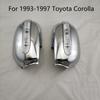 2 шт. светодиодные накладки на боковые зеркала, хромированные АБС-пластик, для Toyota Corolla 1993-1997