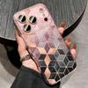 Геометрический мраморный чехол для iPhone 17 Pro Max Чехол iPhone 16 Pro Max 15 14 13 11 17E Ударопрочный Прозрачный Мягкий ТПУ Силиконовый Чехол