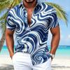 Men's Beige Vintage Ginkgo Leaf Print Short Sleeve Shirt, Casual Botanical Button Down for Spring & Summer