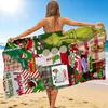 1Pc Christmas Grinch Whoville Decorations Beach Towel, Quick Dry, Multi-Use for Beach Pool Gym Yoga Home Travel, Christmas, Halloween, Xmas Gift S650
