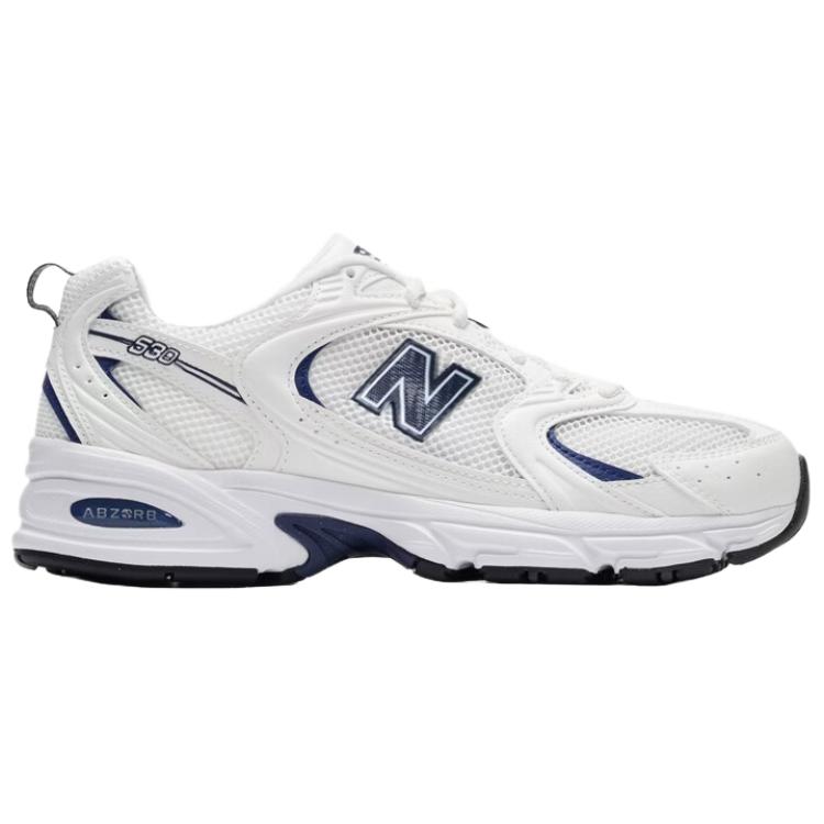 New Balance NB 530 Удобные Универсальные Ткань Синтетическая Кожа Беговые Кроссовки Унисекс Кроссовки Белый Синий U5302ZB