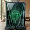 Real Betis Football Print Flannel Blanket, Soft Warm Lightweight Throw Blanket for Sofa Bed Camping