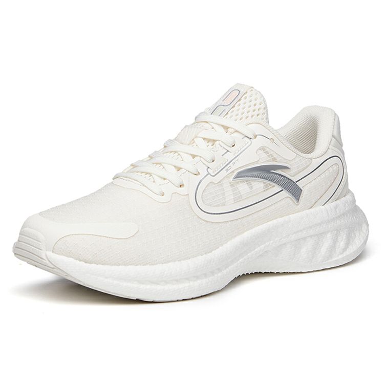 Anta Кроссовки Mars Foam Running Series с низким верхом, прочные, дышащие, женские, цвета слоновой кости и белого 122135585-2