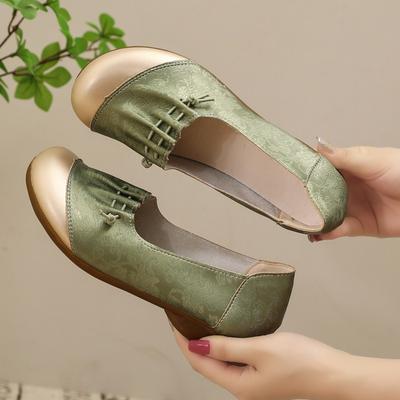 Новые туфли на плоской подошве из мягкой кожи 2025, однопедальные ленивые одинарные туфли, летние туфли из мягкой подошвы и материнской кожи, женская обувь, удобная и нескользящая