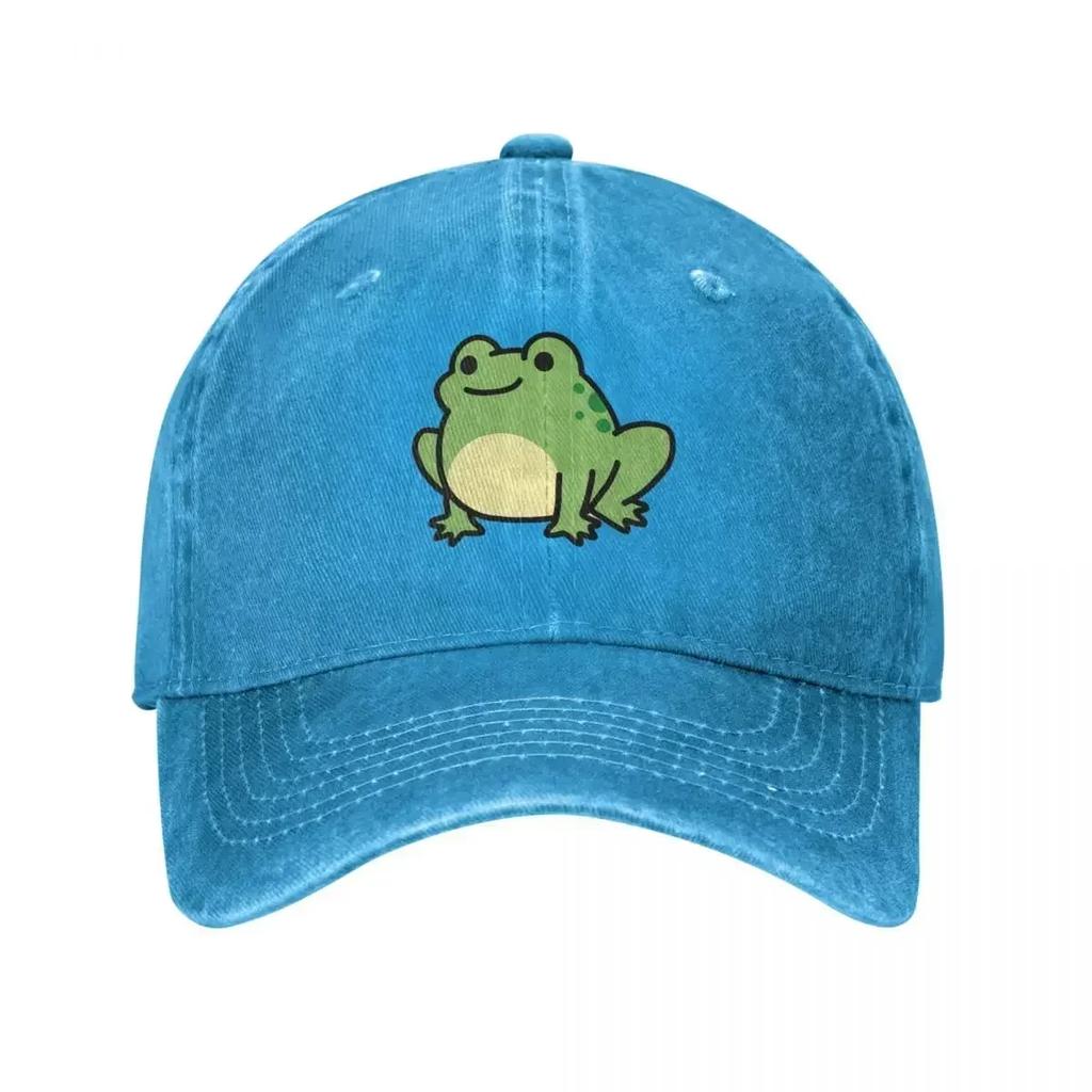 Frog Baseball Caps Snapback Denim Fabric Hats Outdoor Adjustable Casquette Sports Baseball Cowboy Hat for Unisex