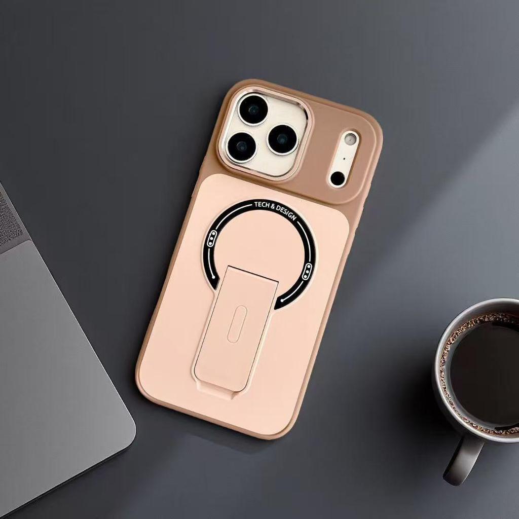 3D невидимый чехол-подставка на магните: Матовый, Ударопрочный для Apple iPhone 16 и 17 ProMax