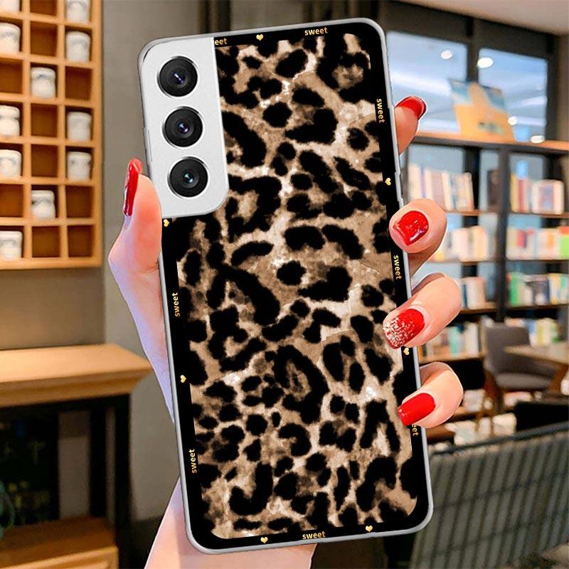 Animal Leopard Print Cover Phone Case For Samsung Galaxy S26 S25 Edge S24 Ultra S23 S22 Plus S21 S20 FE Soft Fundas Shell Galaxy
