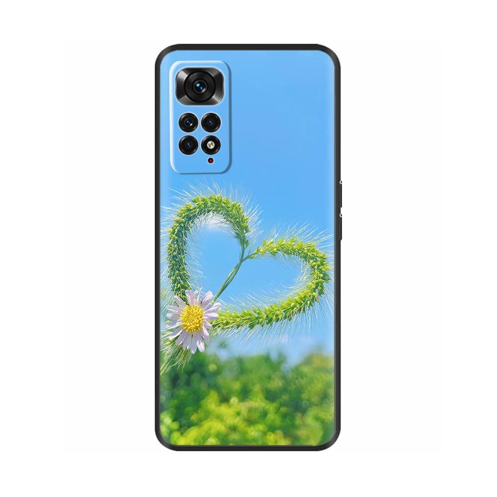Чехол для Xiaomi Redmi Note 11 11S Мягкий Жидкий Силикон Мультяшная Крышка для Redmi Note11 Pro Plus Fundas Узорчатая Полная Защита