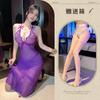 Long dress sexy underwear perspective lace dress night club OL professional uniform night club tight
