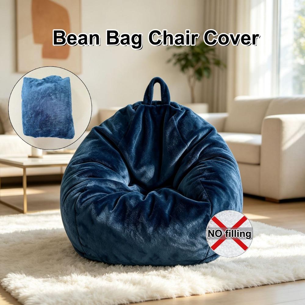 No Filling Bean Bag Chair Cover Washable Lazy Sofa Cover Durable Puff Couch Cover Doll Storage