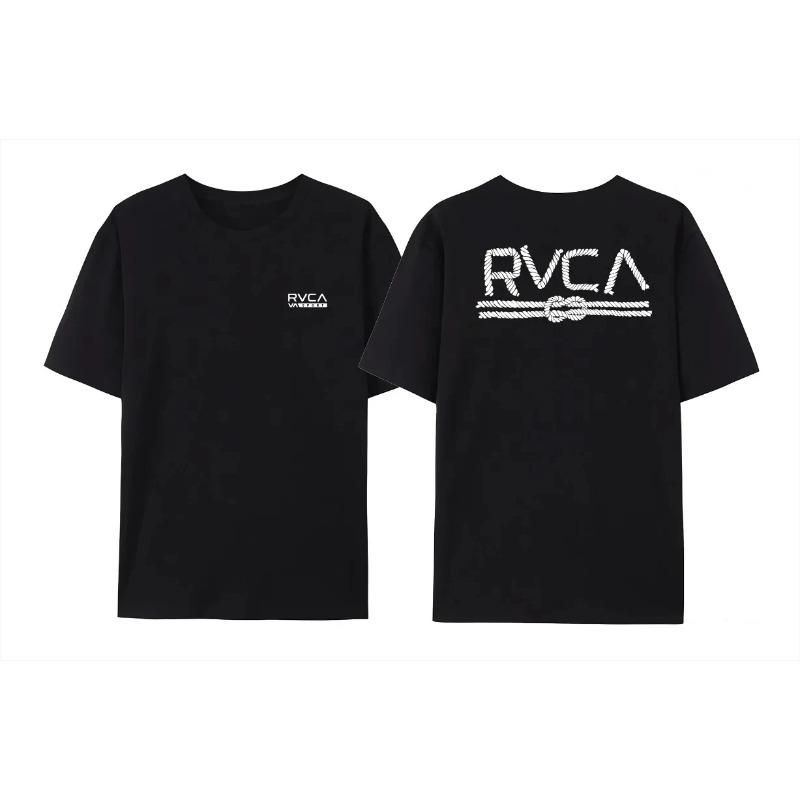2024 FASHION New Men's Summer Printed Cotton RVCA VA T-Shirt Stunning Short Sleeve Unique Women's Casual Youth Short Sleeve