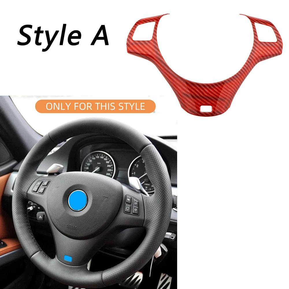 For BMW E90 E92 E93 E87 1 3 Series 2005 - 2012 Steering Wheel Panel Sticker Cover Decoration Trim Interior Accessories