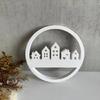 Personalized House Crafts Mold Detailed Circle House Sculptures Crafting Moulds