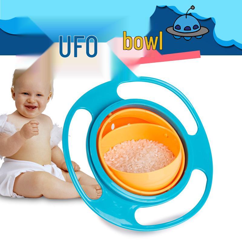 Вращающаяся на 360° непроливающаяся детская миска - Дизайн гироскопа "летающая тарелка" для детей