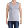 Men Summer Fitness Vest Solid Color Seamless Plus Size V Neck Sleeveless Stretchy Soft Breathable Quick-drying Pullover Casual Men Gym Sport Tank Top