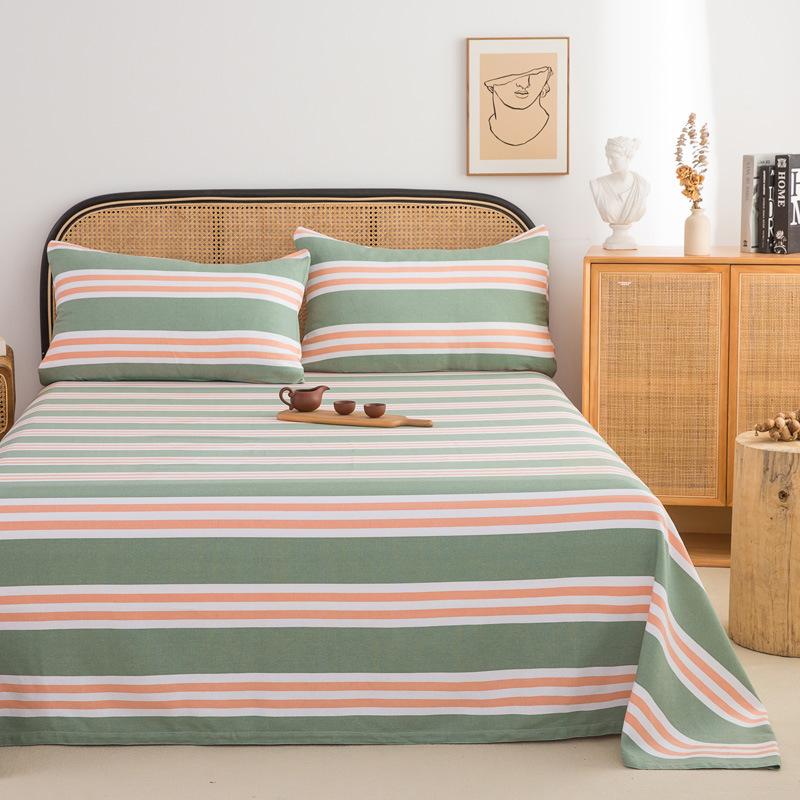 Оптовая продажа 100% хлопок старые грубые тканые простыни чистый хлопок кан одинарный комплект из трех предметов одинарная мягкая циновка студенческое общежитие циновка