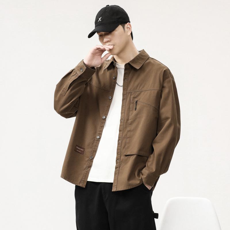 Американская высококачественная джинсовая рубашка Tooling, мужская свободная куртка большого размера, молодежная повседневная куртка, тренд