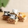 1Pc/Set Cute Mini Garden Kitten Ornament Cat Miniature Figurines Home Room Decor