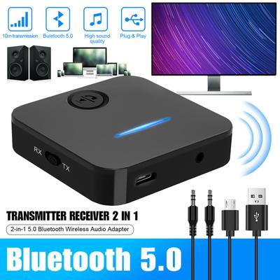 2-в-1 Bluetooth-совместимый 5.0-приемник-передатчик ТВ Домашняя стереосистема A2dp 3,5 мм Aux Audio Wireless