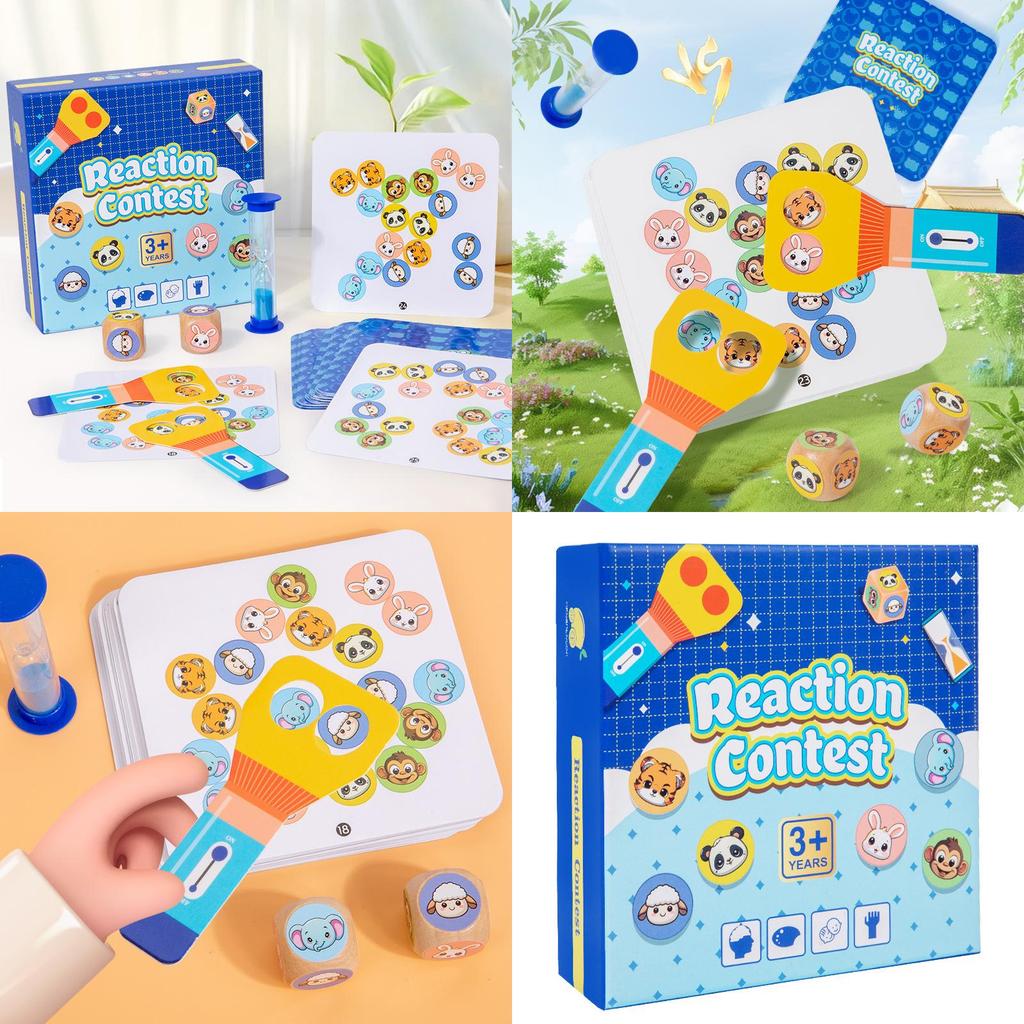 Reaction Speed Children Challenge Toy Building Puzzle Game With Sand Timer