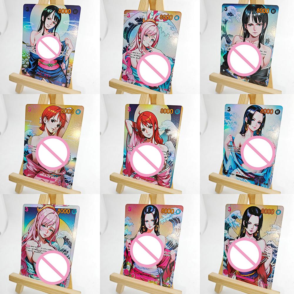 9 шт./комплект Нами One Piece ACG DIY Рельефная Боа Хэнкок Коллекция Самоконтроля, Коллекционная карточка с автографом, Аниме Мультяшный Подарок