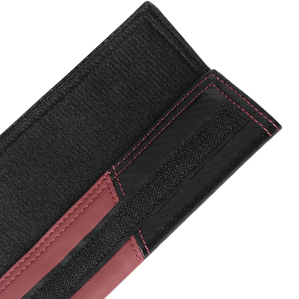 FJR5 Hot 2025 2pcs Carbon Fiber Texture Car Safety Belt Shoulder Pad Seat Belt Cover Shoulder Protector For Mercedes Benz AMG W202 Ac